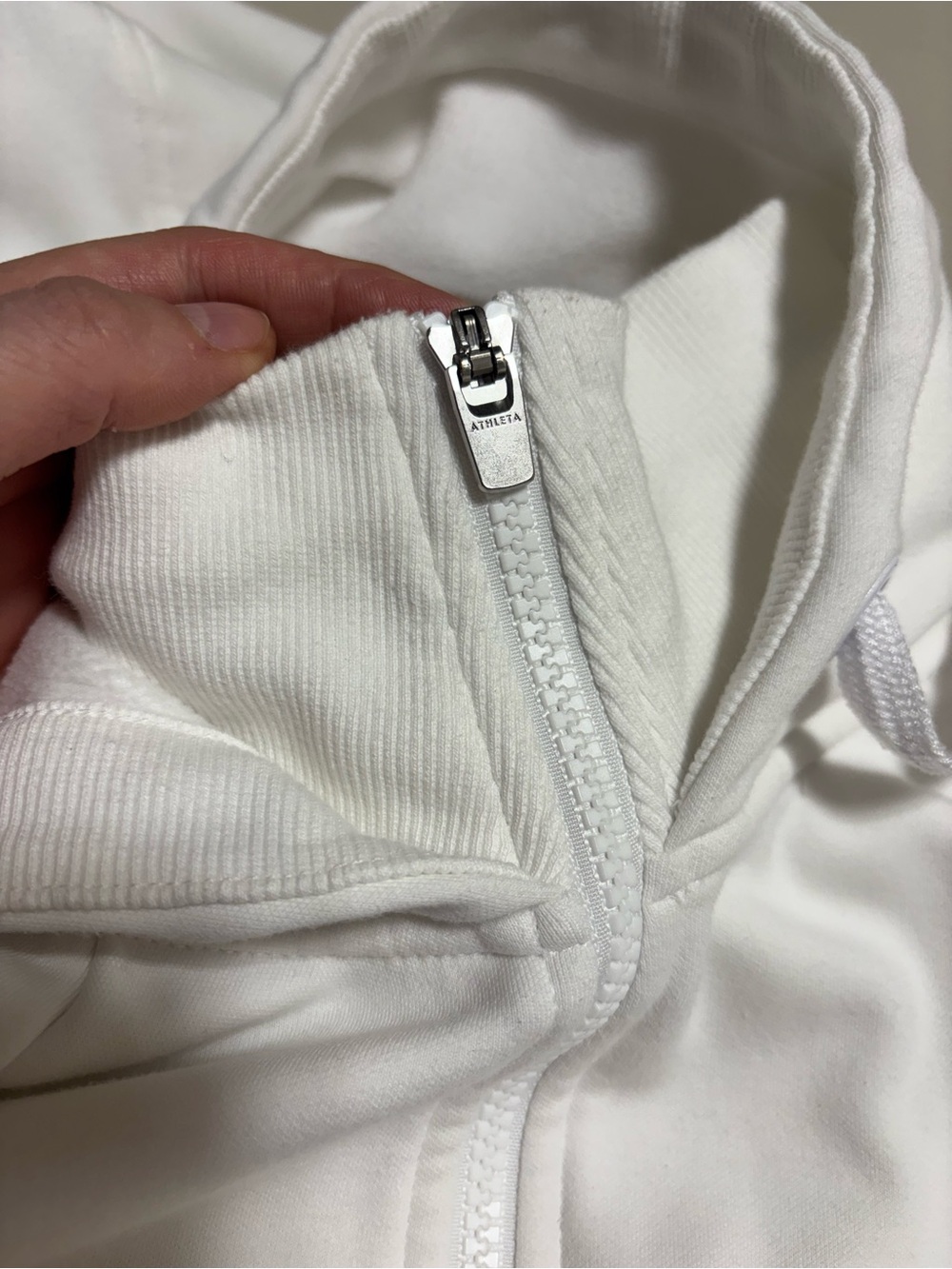 Athleta Cream Full-Zip Hooded Pullover Jacket - Women's - Picture 4 of 8